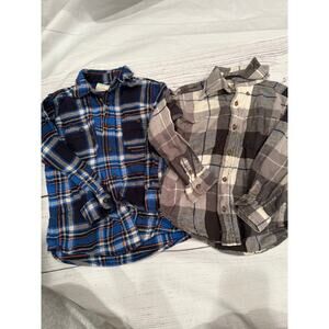 Lot of 2 Flannel Shirts 1 4T and 1 5T